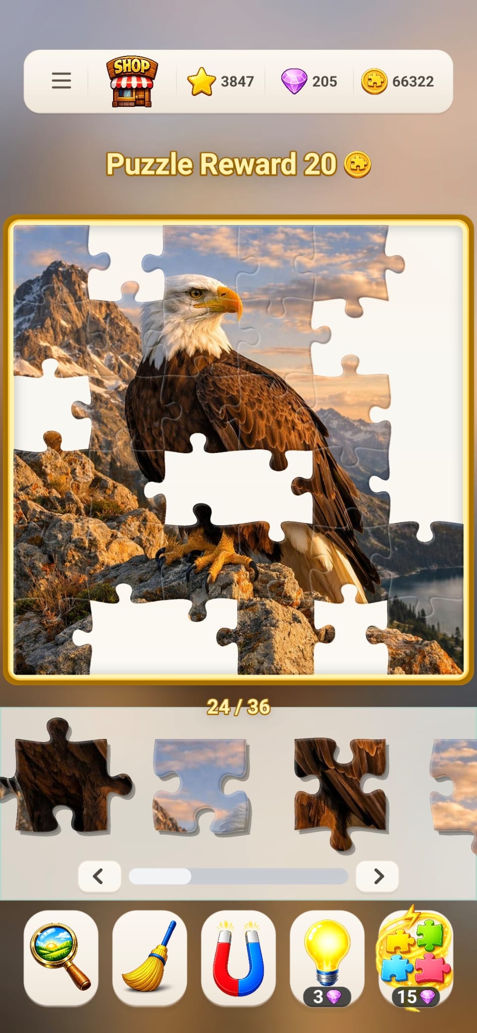 Bald eagle nature jigsaw puzzle